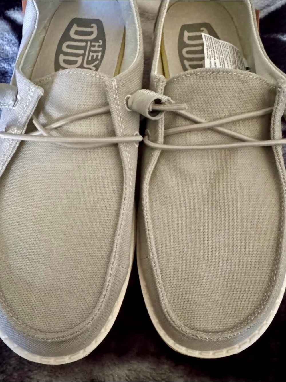 Hey Dude Wendy Women’s Slip-On Canvas Loafers in Light Gray